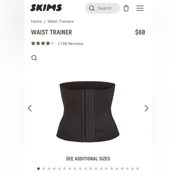 SKIMS Intimates & Sleepwear Skims Waist Trainer Size Xl In Onyx